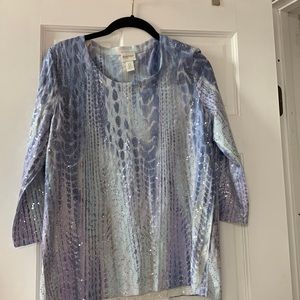 Chico’s Zenergy top with sequins size 0